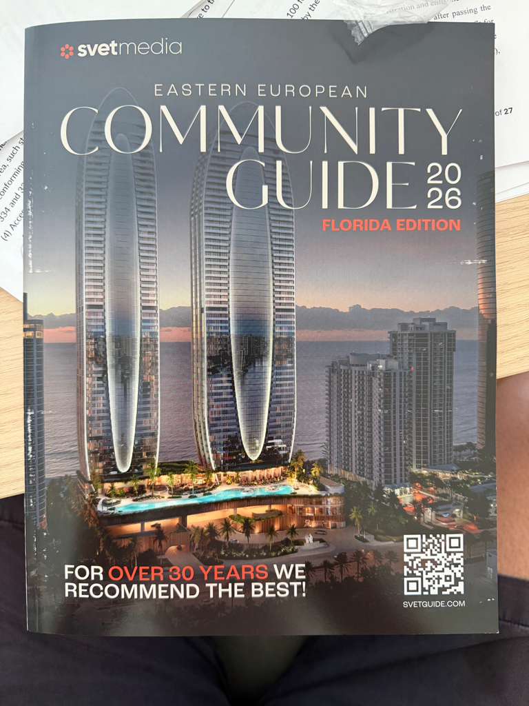 Eastern European community guide publication connected to immigrant community life in Florida
